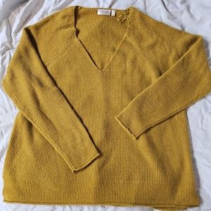 RD Style Mustard Yellow V Neck Sweater